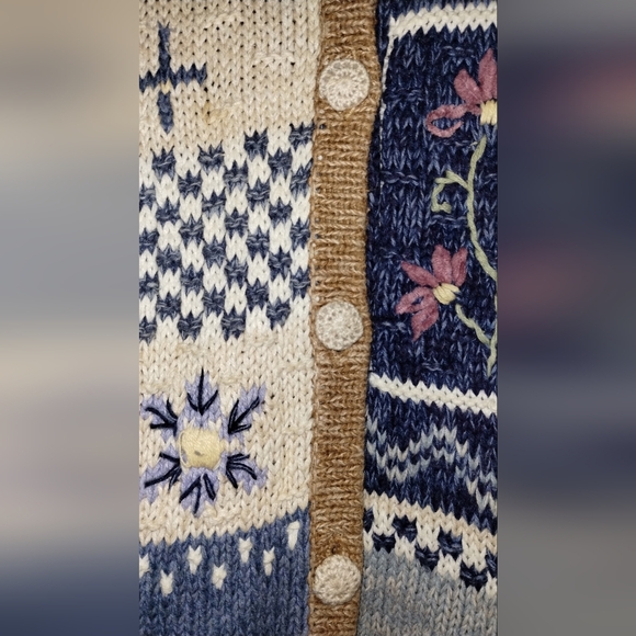 Vintage 90s Flower Bon Worth Cardigan Sweater - Picture 11 of 11
